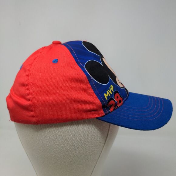 Disney Mickey Mouse Boy's Snapback Hat Blue Red OSFM Graphic Logo - Picture 4 of 8